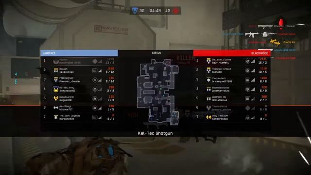 Warface Full Match - A match without AimAssist - Team Death Match - Sirius