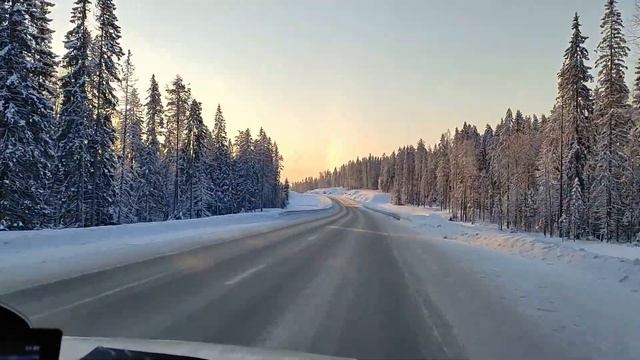 2. Зимняя  дорога в Карелии