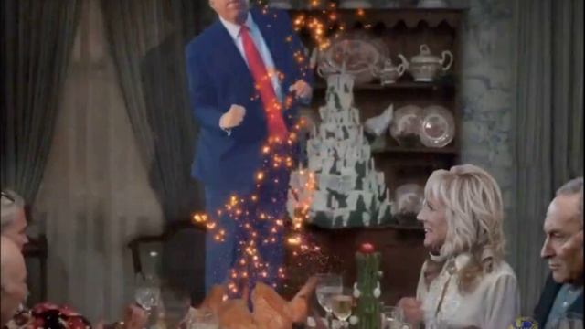 Трамп «вылез» из праздничной индейки и начал танцевать под победную песню