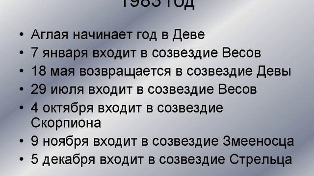 В каком созвездии у вас Аглая