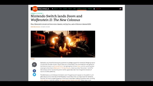 L.A. Noire, Doom & Wolfenstein II Could Define The Nintendo Switch 3rd Party Landscape