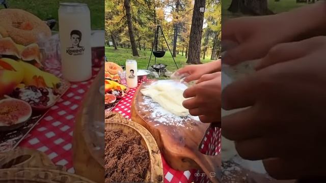Делаем дубайский шоколад на открытом воздухе🍫