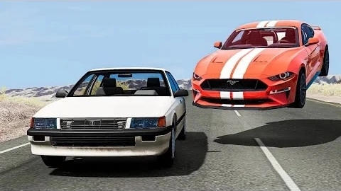 Столкновения автомобилей на высокой скорости #148 — BeamNG