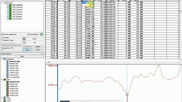 Oasis montaj - Removing spikes in your data in a database (Удаление пиков в данных в базе данных)