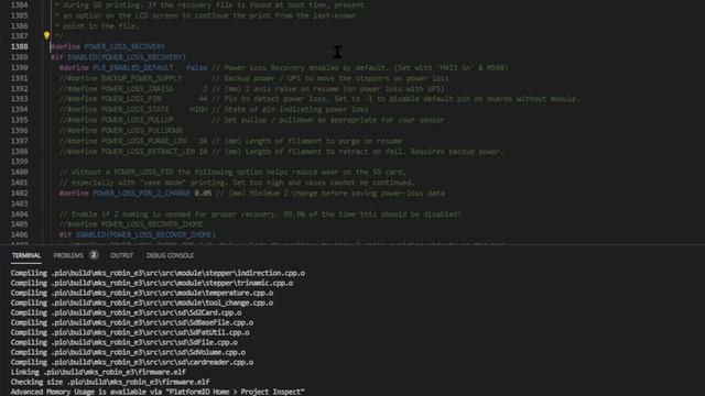 3D печать - восстановление после отключения питания, модуль ИБП (англ.)
