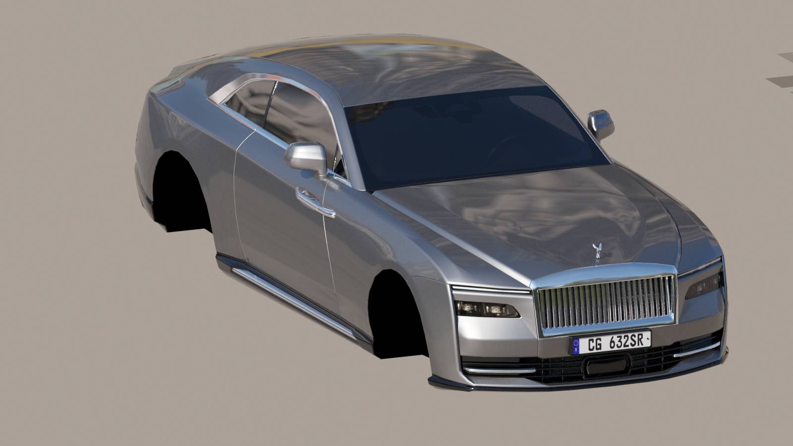 Rolls-Royce Spectre 24. Настройка материалов в 3dsMax/Corona render