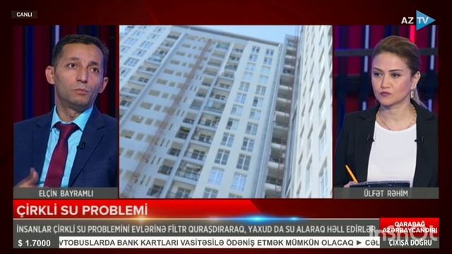 Elçin Bayramlı: Bakıda əhaliyə verilən su içməyə yararlı deyil - AzTv