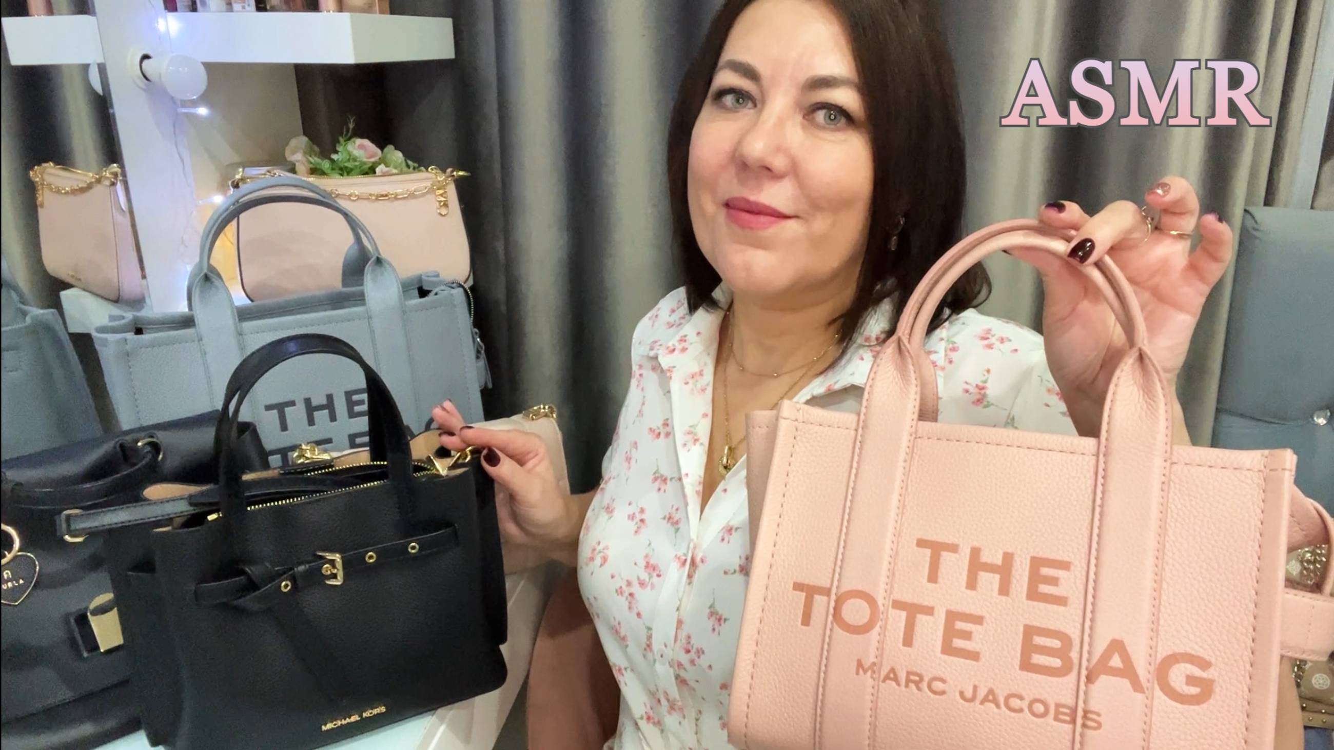 🥰ASMR 👜МОЯ КОЛЛЕКЦИЯ СУМОК👝2024/ Шепот, звуки кожи, мурашки😴/Marc Jacobs, Furla, Michael Kors