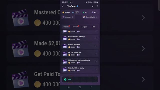 Tap Swap Все Коды от Видео 29 Ноября Тап Свап на Сегодня
