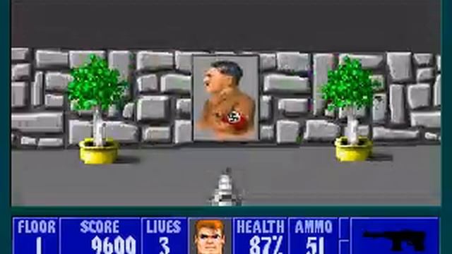 Wolfenstein 3D (PC DOS) - Floor 1-1