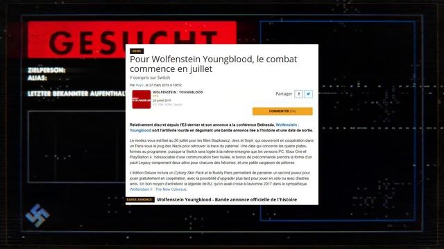 ACCES ANTICIPE TES BLADES, DATE DE SORTIE WOLFENSTEIN YOUNGBLOOD !!!