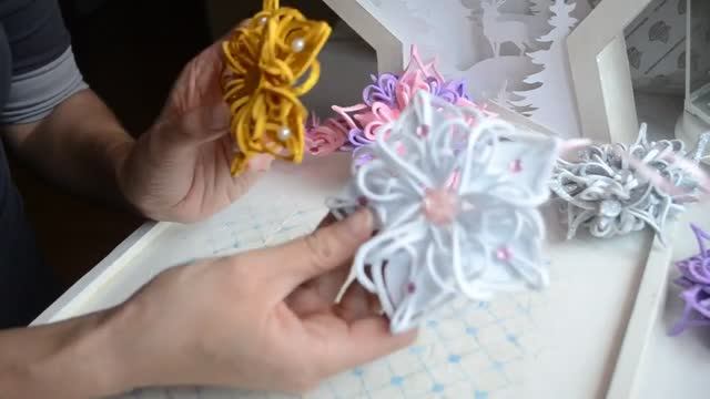 МК НОВОГОДНЯЯ снежинка из фоамирана