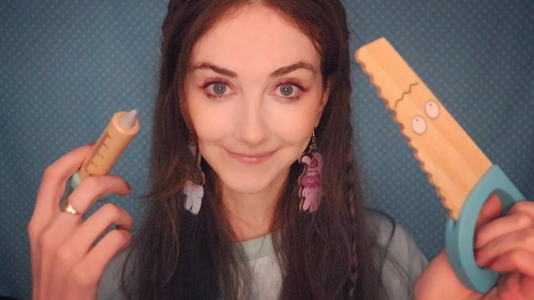 [VisualSounds1 ASMR] Nurse Fixes You with Wooden Tools (Inaudible/Unintelligible Whispering)