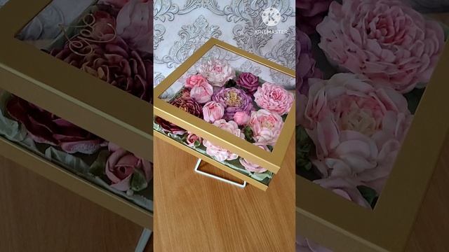 Эксклюзивная коробка-аквариум с зефирными цаетами!!!