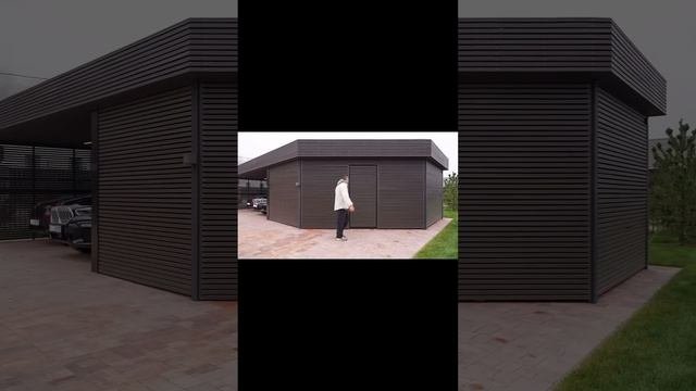Хай-тек автонавес с хозблоком | Garden Cube #gardencube #архитектура