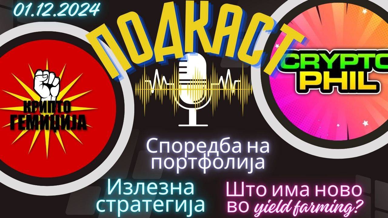 Гемиџија подкаст-Крипто муабети со CryptoPhill-Споредба на Портфолио, Излезна стратегија 01.12.2024