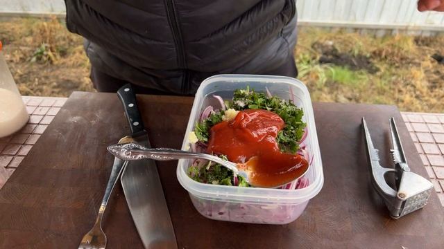 Это ЛУЧШЕЕ К ШАШЛЫКУ, сразу 3 в 1: Маринованный лук, Соус, Салат для Шашлыка!