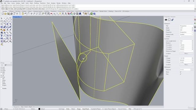 10 - Bulk curves operation ExtendIntersectSplitTrimOffsetMultipleFilletCorners
