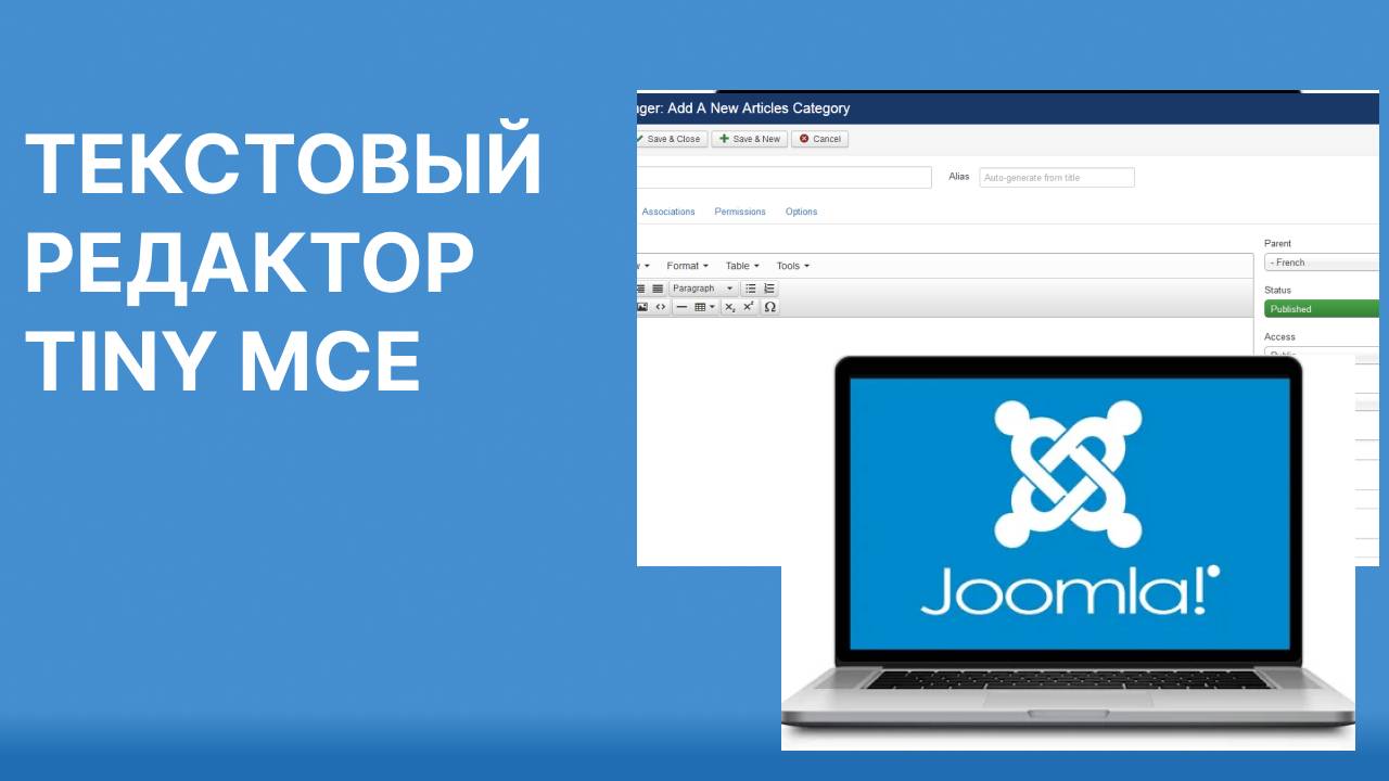 Как пользоваться редактором TinyMce Joomla 4