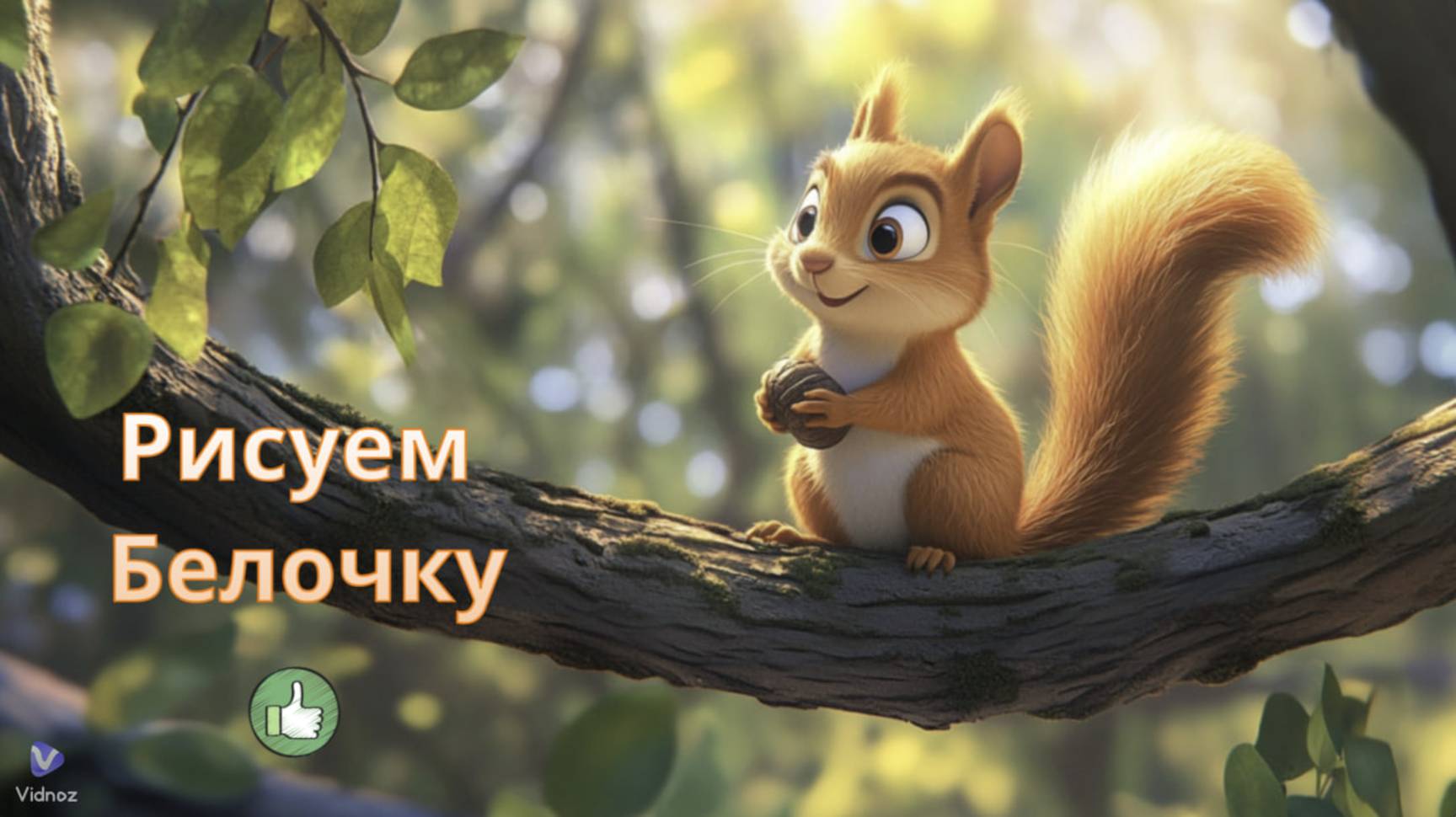 Маленькие художники: Рисуем Белочку - Детский образовательный мультфильм