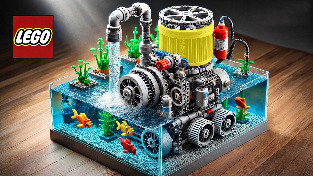 Гигантский водяной насос Lego для рыбки 🐠