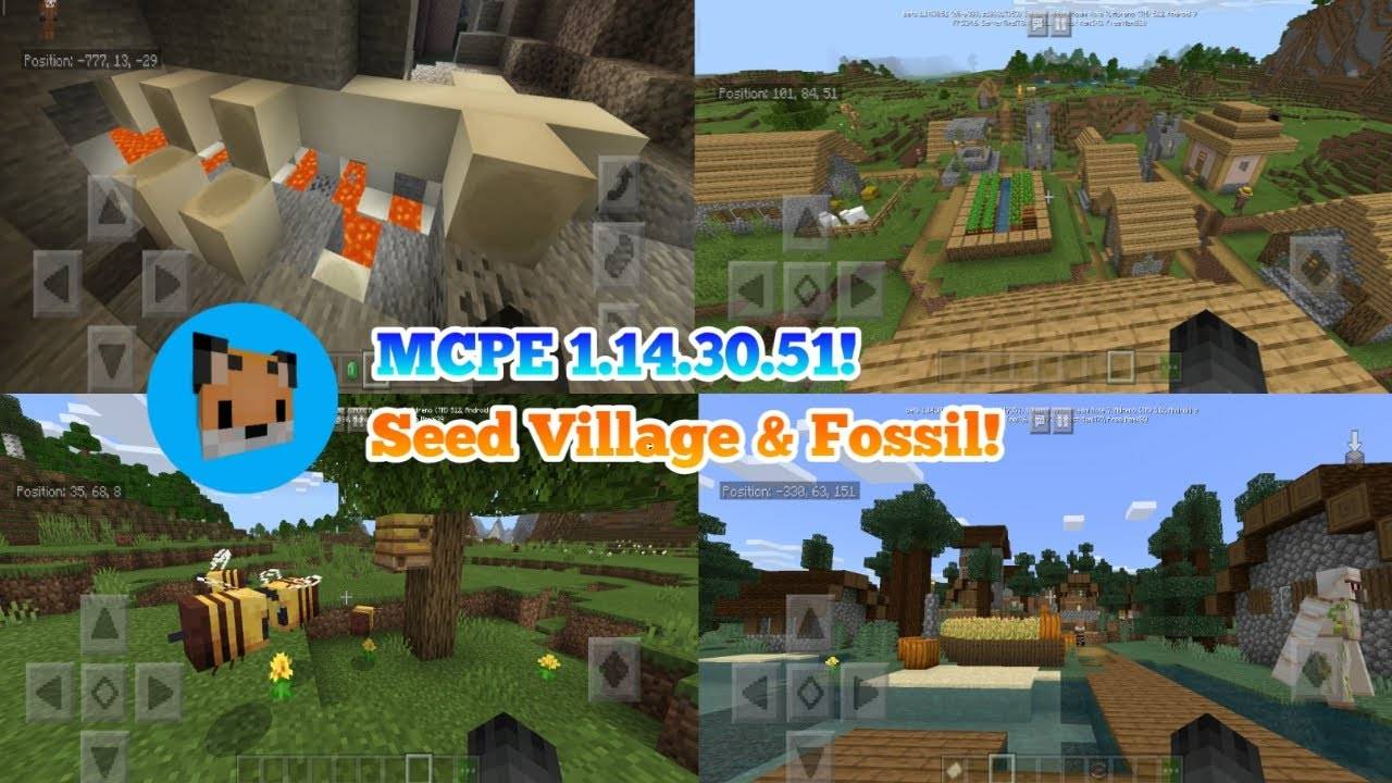 Сид: Ископаемое, деревня и пчелы для Minecraft PE