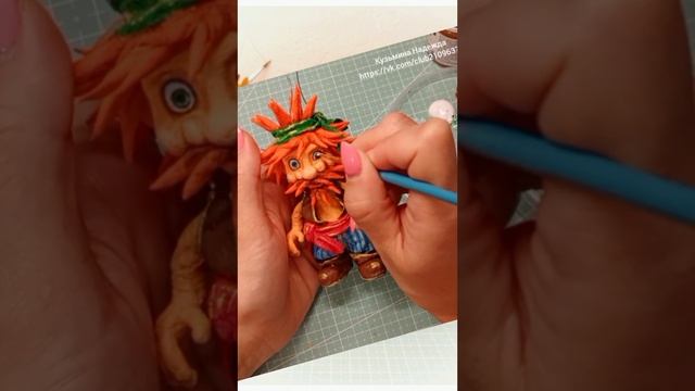 мастер-класс Бармалей - елочная игрушка из ваты