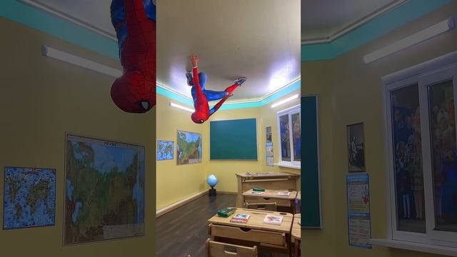 Spiderman came to school