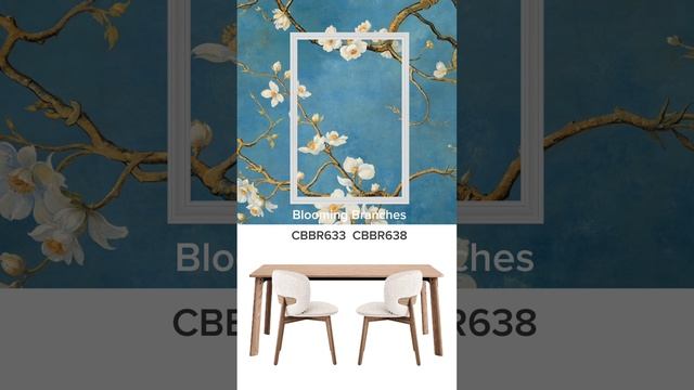 «Примерка» обоев из коллекции Blooming Branches