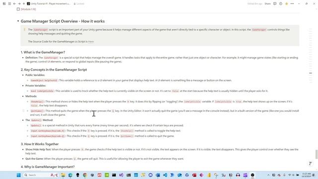 20 -Game Manager Script Overview - How It Works