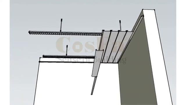 Thi Công Tấm Trần Nhôm Sọc Chữ B-Shaped Tổ Hợp Multi-B, B130 CosFa