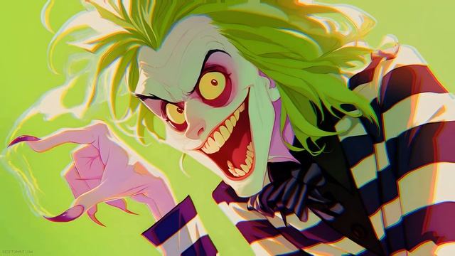 Битлджус | Beetlejuice Creepy Face Cartoon Series - Живые Обои