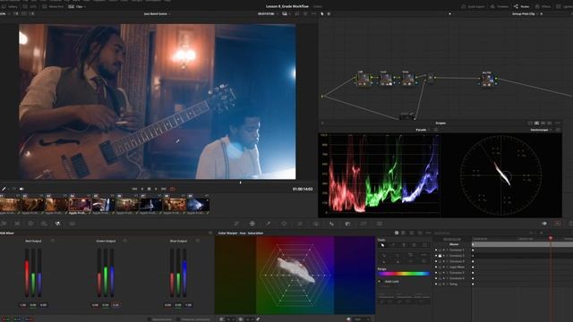 Процесс цветокоррекции клипа от начала до конца в DaVinci Resolve. Часть 8/8