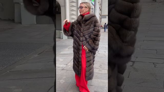 Шуба из дикого русского соболя кокон