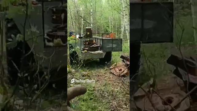 Тонны металлолома в делянке.