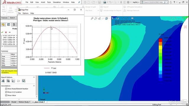 020 Running a plane strain analysis and interpreting results