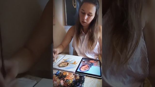 живопись портрет в процессе создания