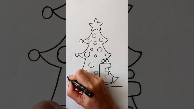 Рисуем ЁЛОЧКУ / АЛФАВМТ буква Ё / Нарисуй Ка / #Shorts