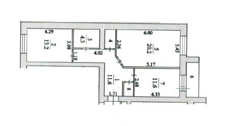 2-комн. кв.: г. Домодедово, пос. Санаторий Подмосковье, д. 53