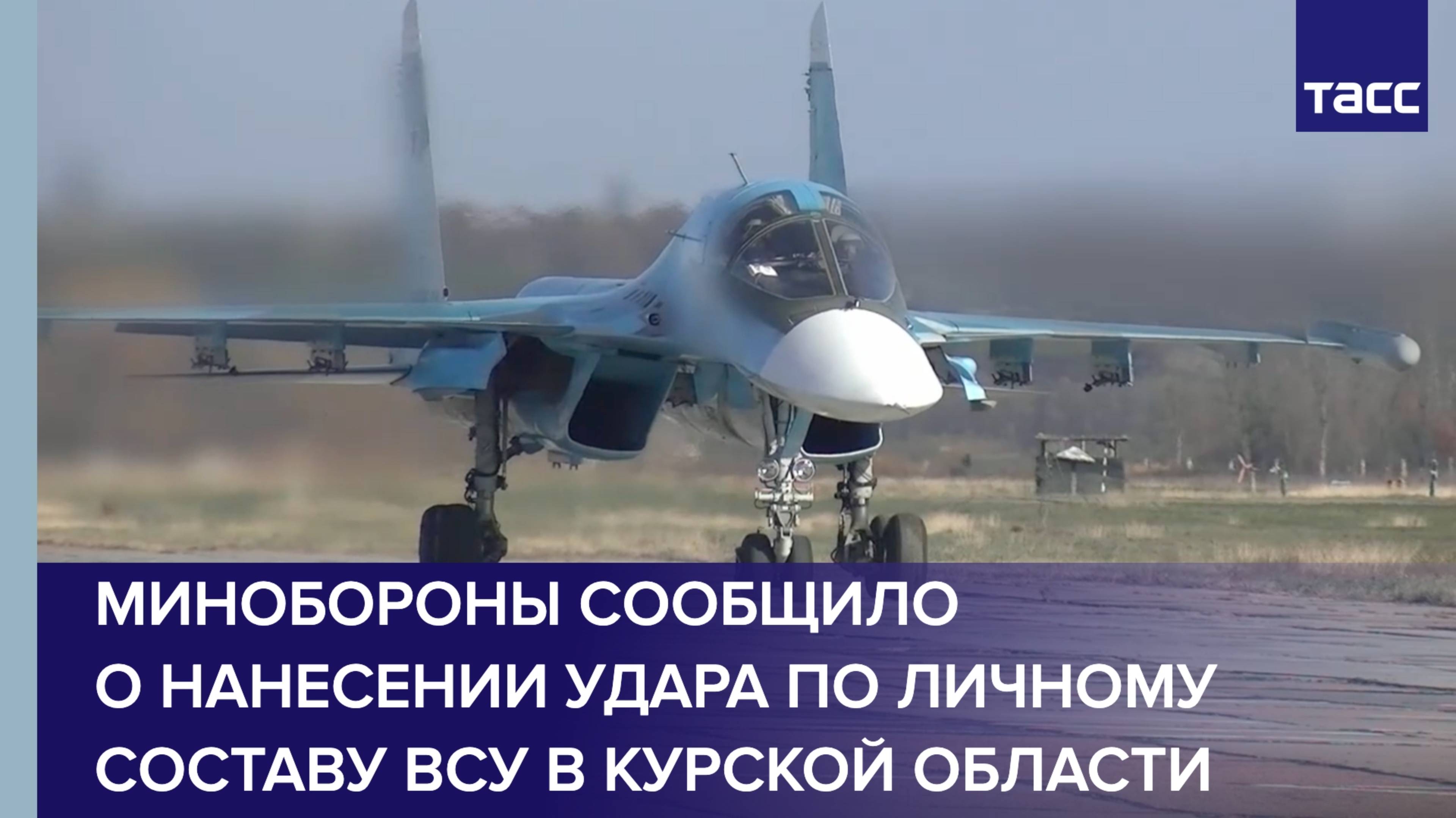 Минобороны сообщило о нанесении удара по личному составу ВСУ в Курской области