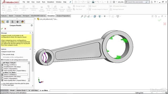 011 Running the analysis and comparing results with the original Conrod model