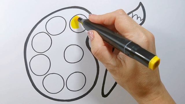 КРАСКИ И КИСТЬ ДЛЯ РИСОВАНИЯ / мультик раскраска для детей / Нарисуй Ка