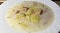 Уха из форели с плавленым сыром