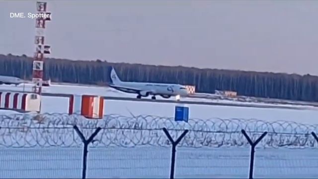 вечерний вылет двух Airbus SEO из Домодедово 01.01.24.