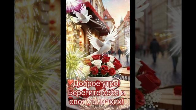 🌹 |С ДОБРЫМ УТРОМ🌺 | Музыка 🎶 льная открытка |