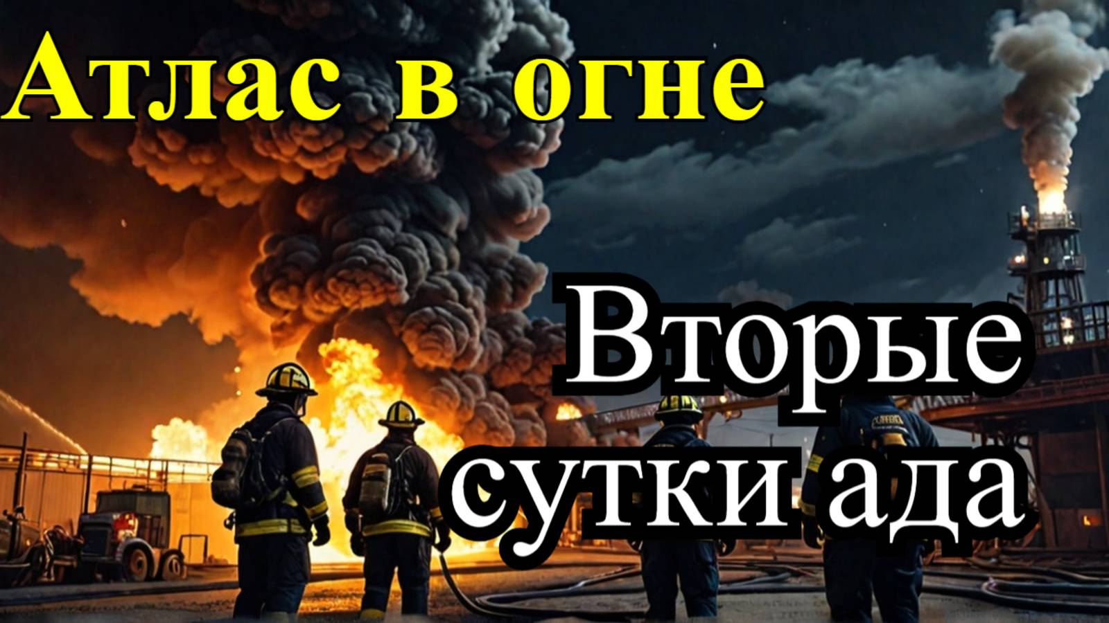 Нефтебаза 'Атлас' в огне: Вторые сутки пожара