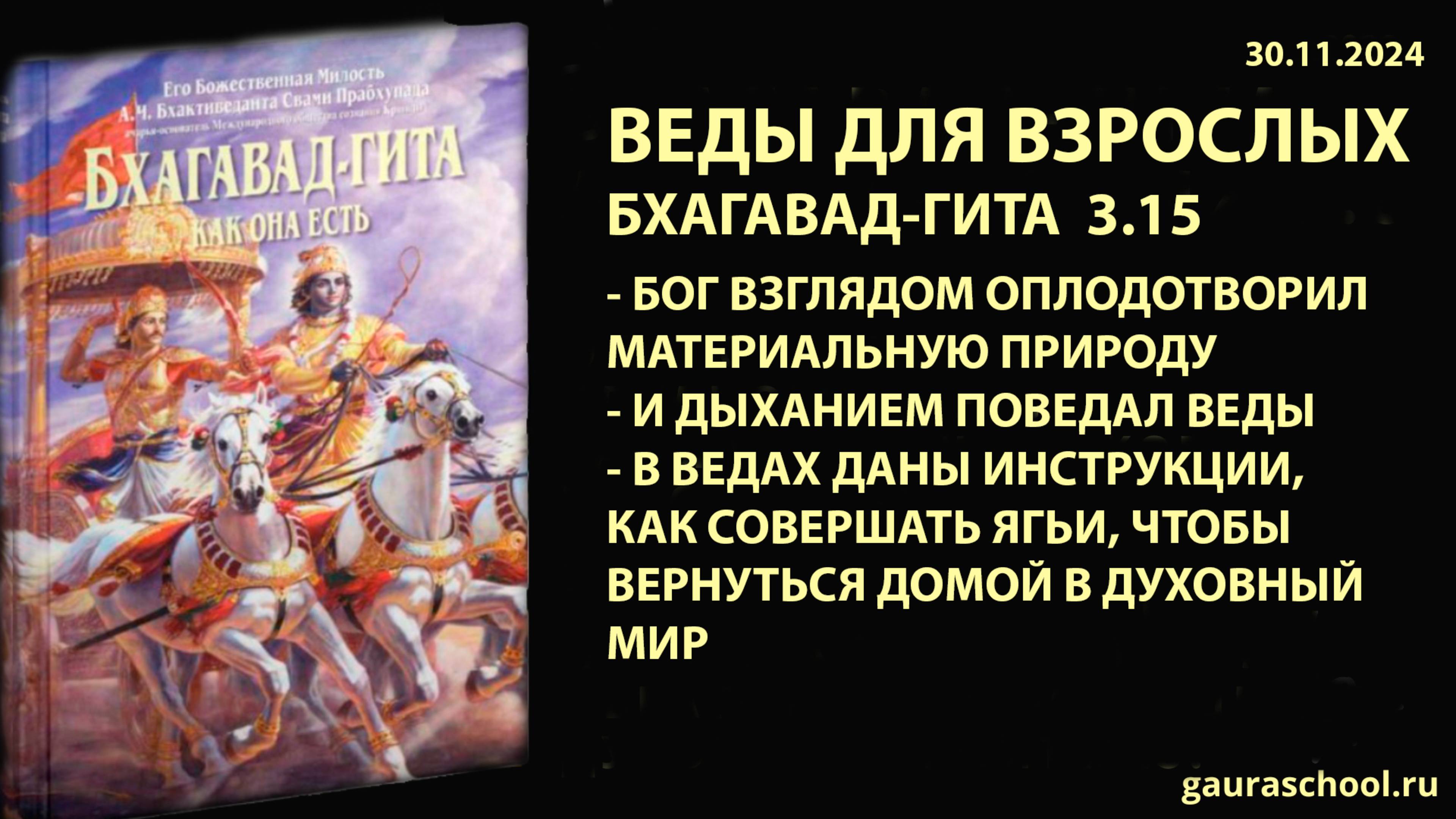 Веды для взрослых. Бхагавад-гита 3.15