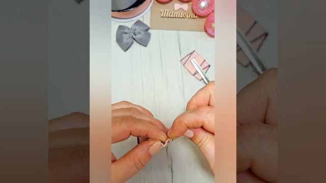 🎀 Бантики. Серый с розовым, отличное сочетание