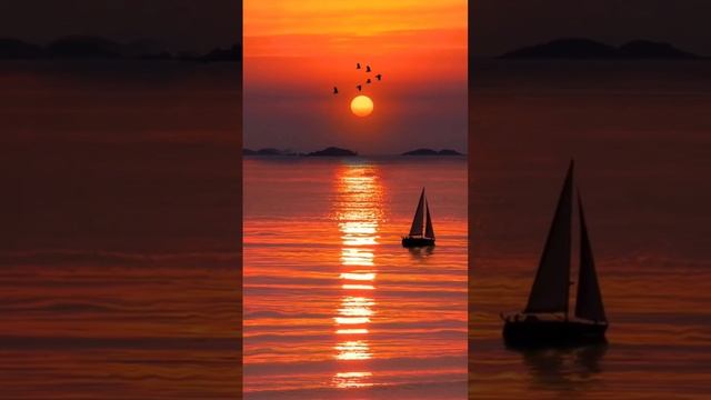 Красота вокруг 😍

 #Море  #закат  #корабль