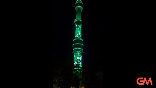 Advertising on a media facade in Moscow, Akademika Korolev St., 15, bldg. 1. Ostankino TV Tower